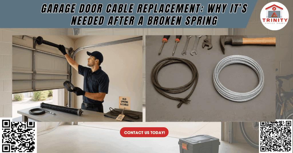 Garage Door Cable Replacement: Why It’s Needed After a Broken Spring - Trinity Garage Doors